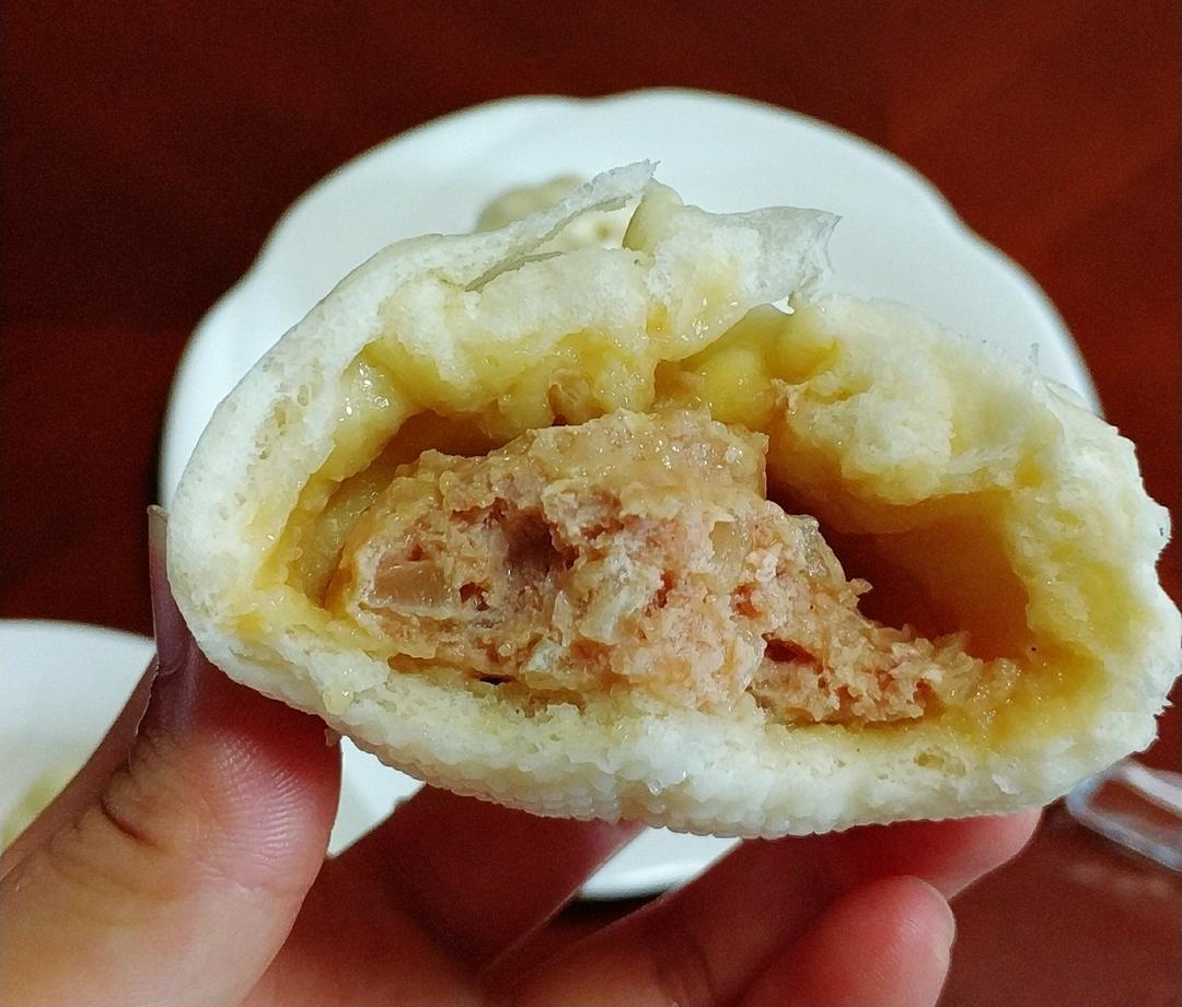 做个认真生活的吃货做的猪肉包子附视频一次性发酵