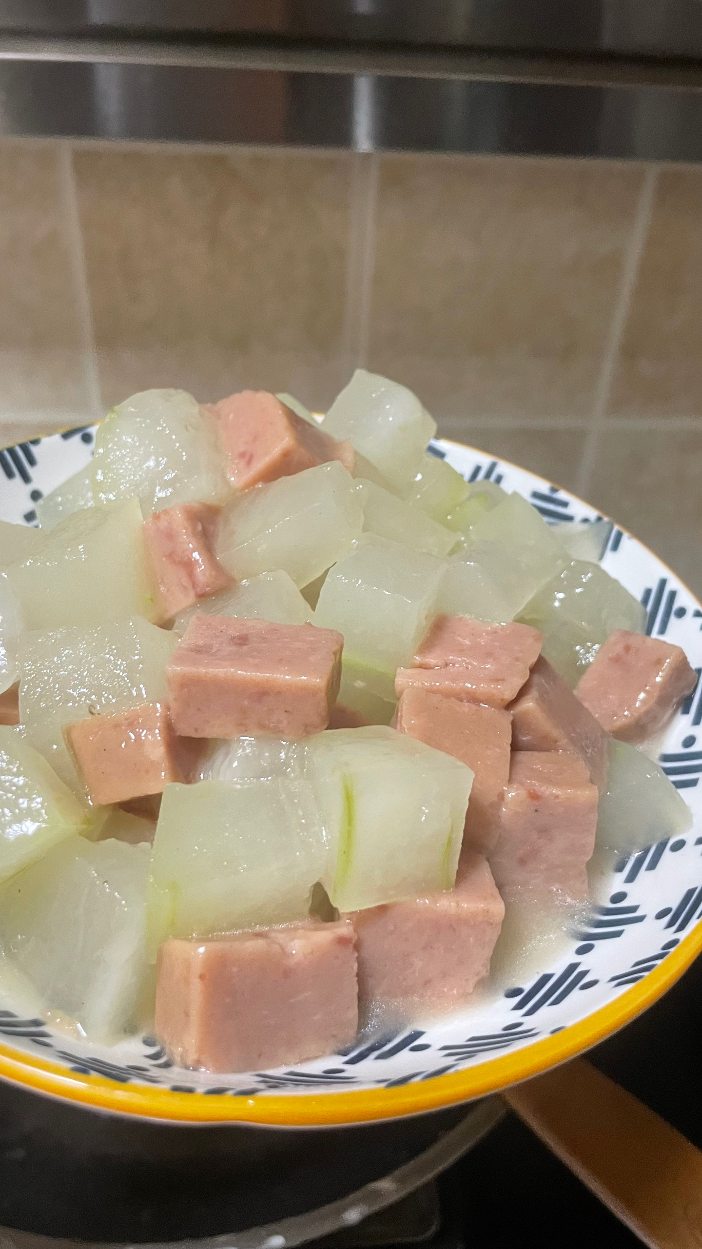 午餐肉烧冬瓜的做法