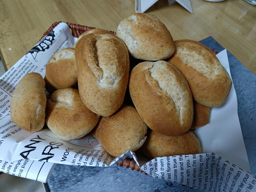 口感非常好的50%全麦主食餐包