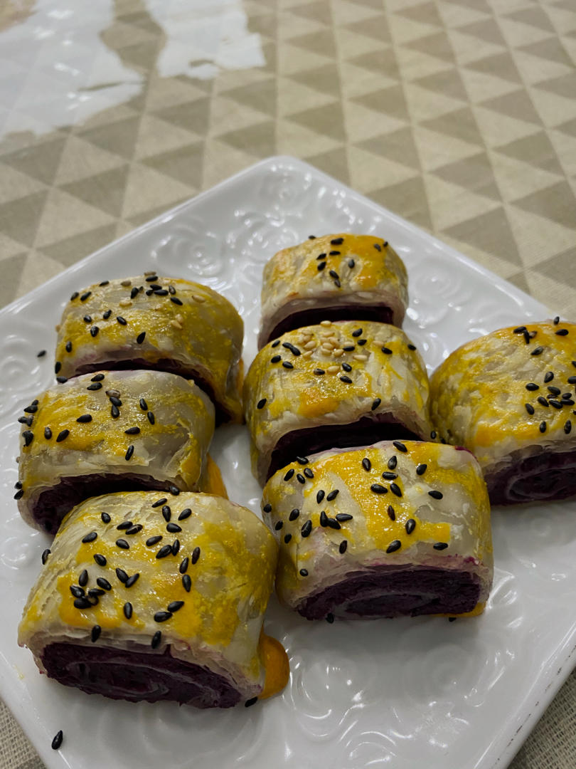 万能的手抓饼系列～紫薯酥