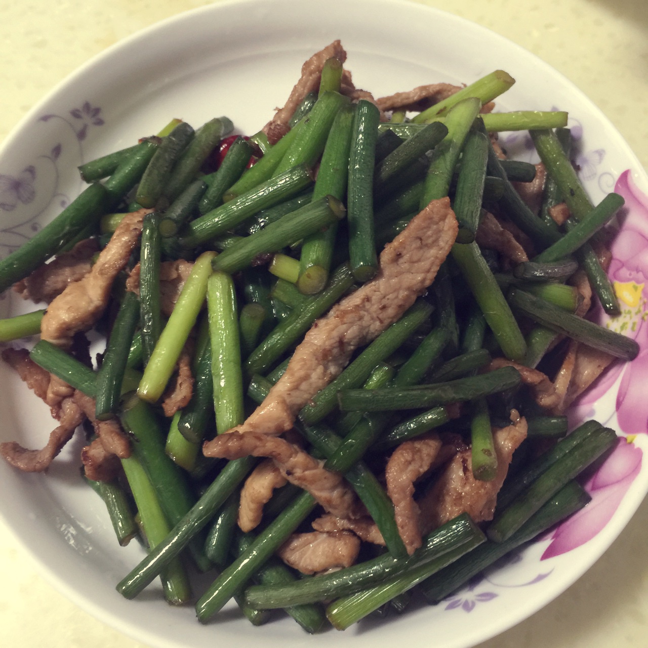 蒜苔炒肉