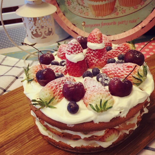 圣诞呆萌裸蛋糕