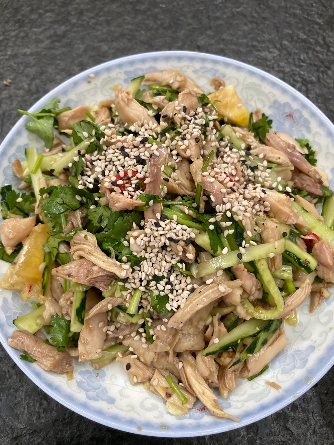 柠檬手撕鸡