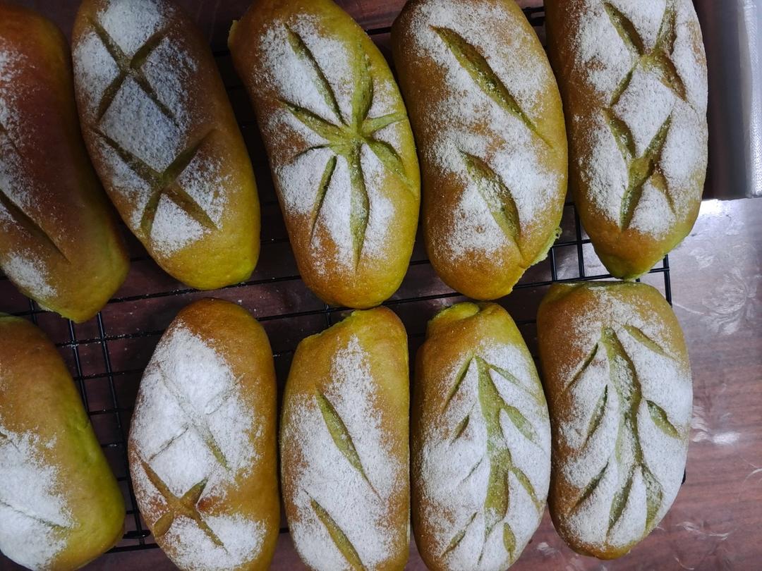 椰香斑斓日式大米面包｜小清新吃不腻｜软糯Q弹｜一次发酵｜快手简单