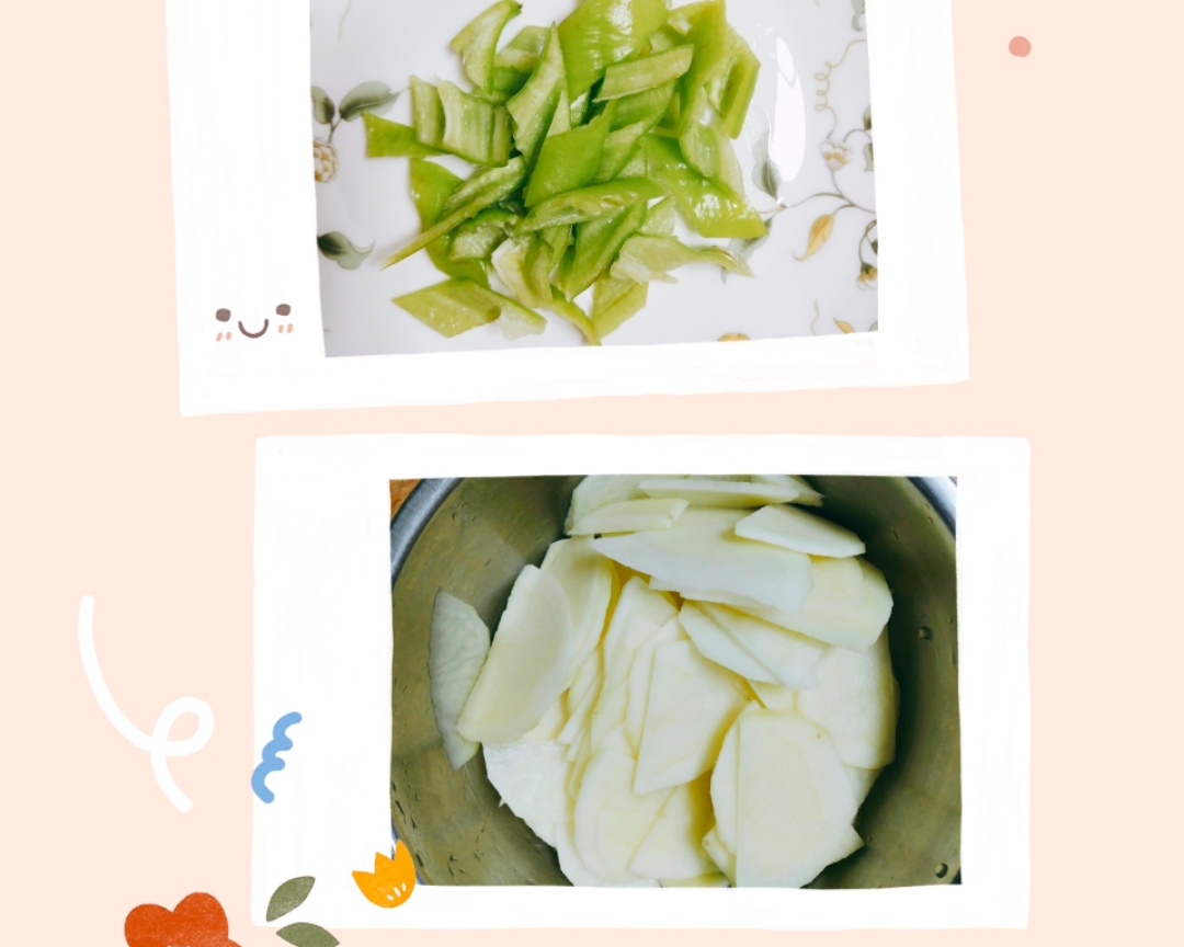 简易好吃的尖椒土豆片的做法 步骤1