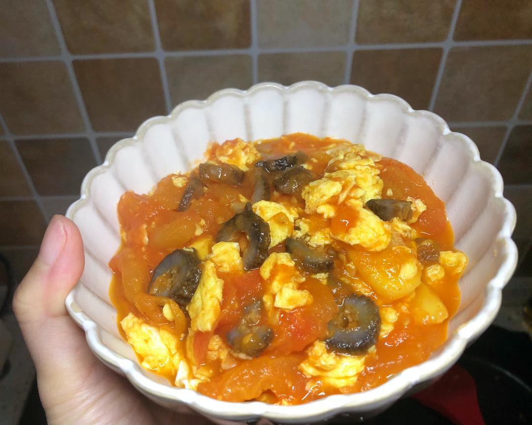 番茄鸡蛋炒海参的做法