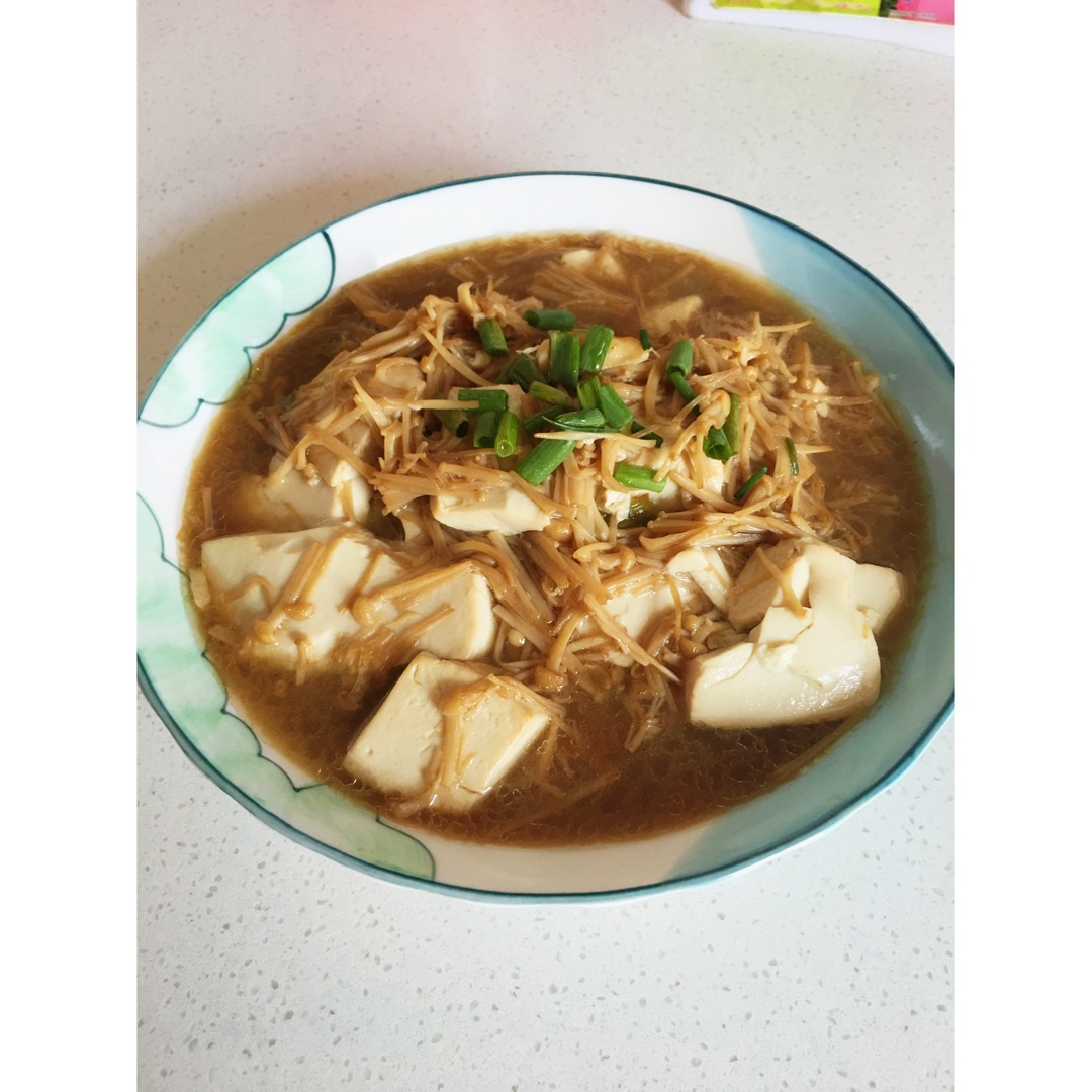 金针菇豆腐 素食也可以如此美味！