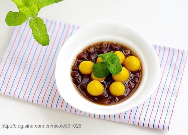 南瓜圆子红豆汤的做法