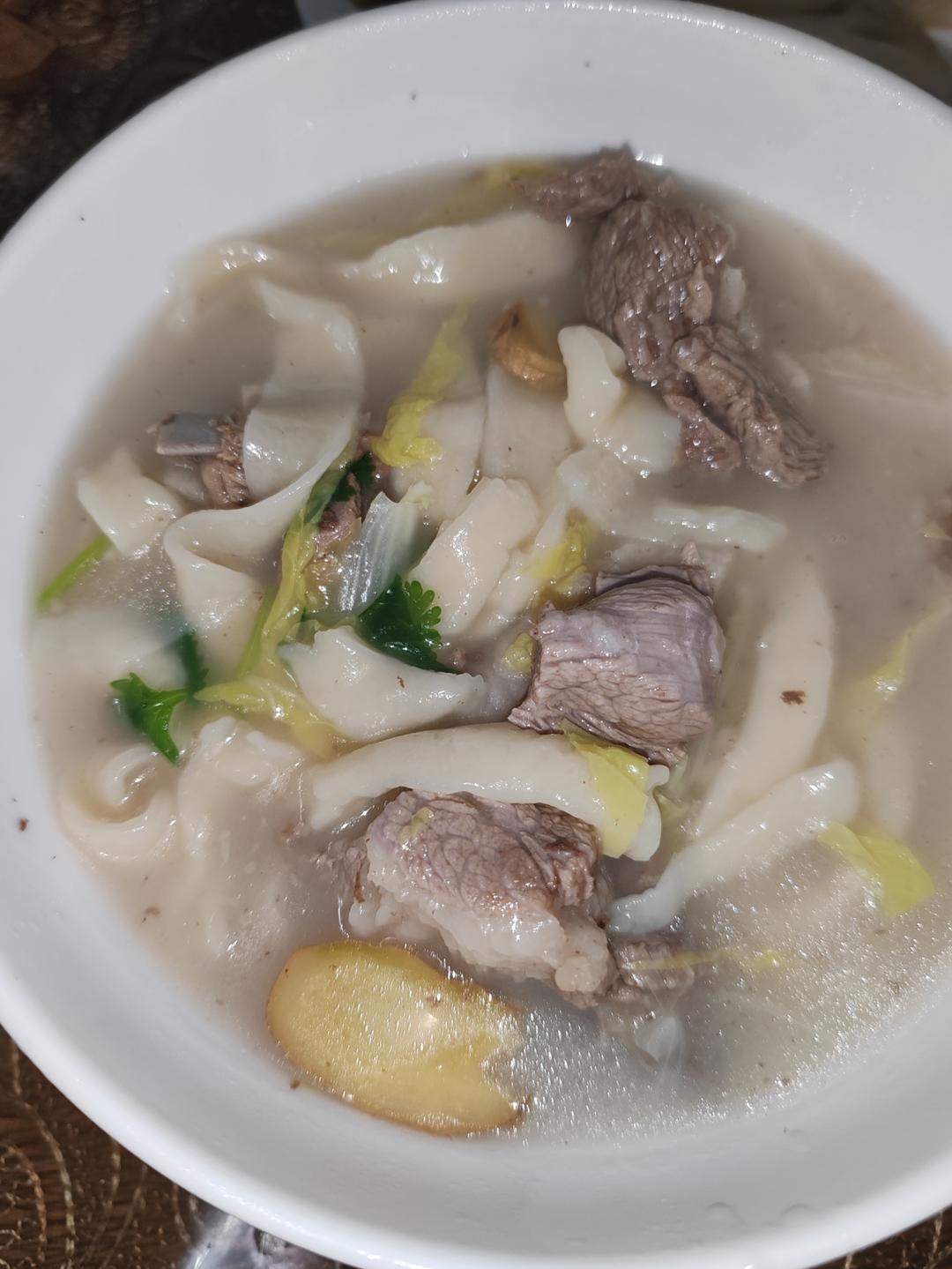 超简单的羊肉烩面