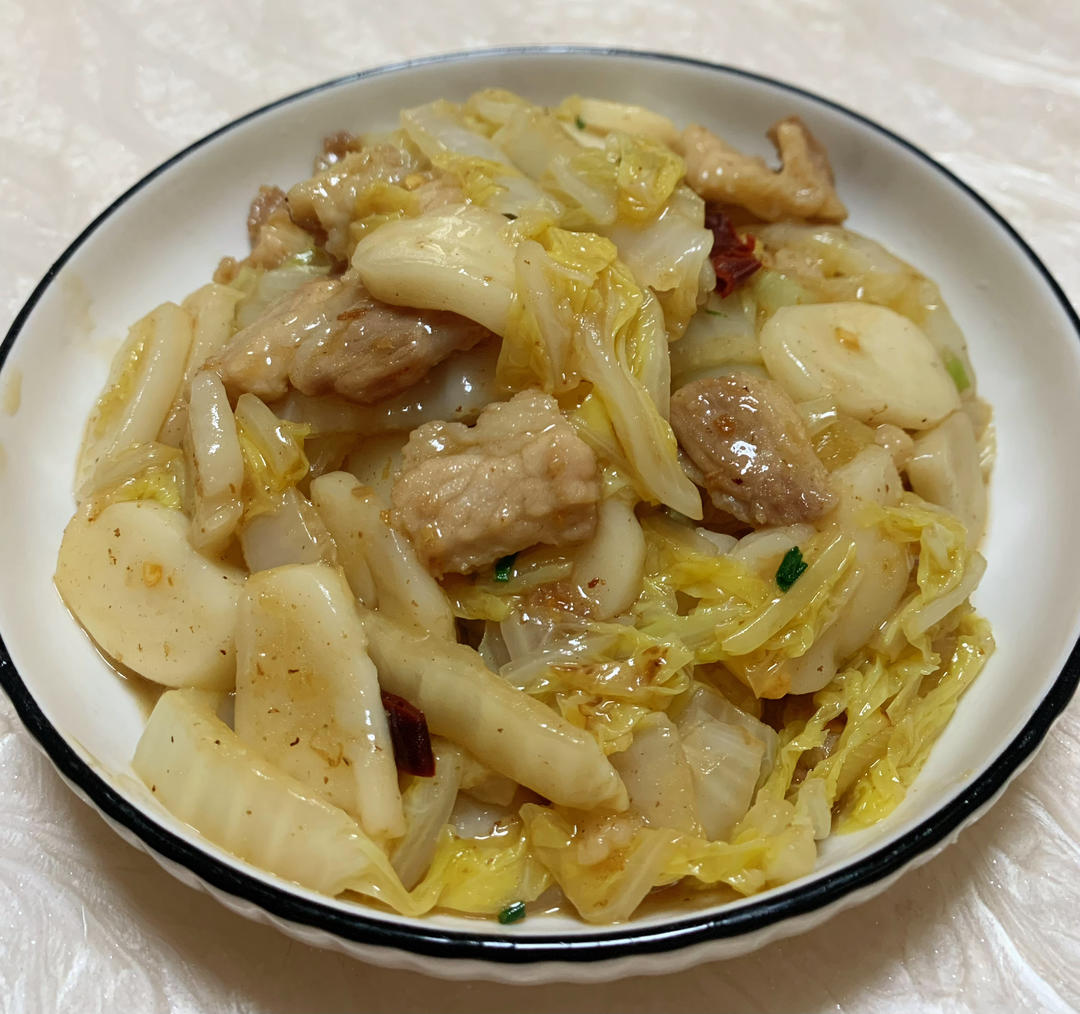 白菜炒宁波年糕真的是百吃不厌