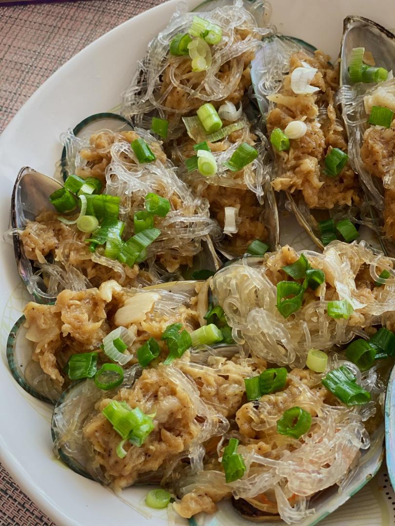 oliviaaaa做的粉丝蒜蓉蒸青口螺