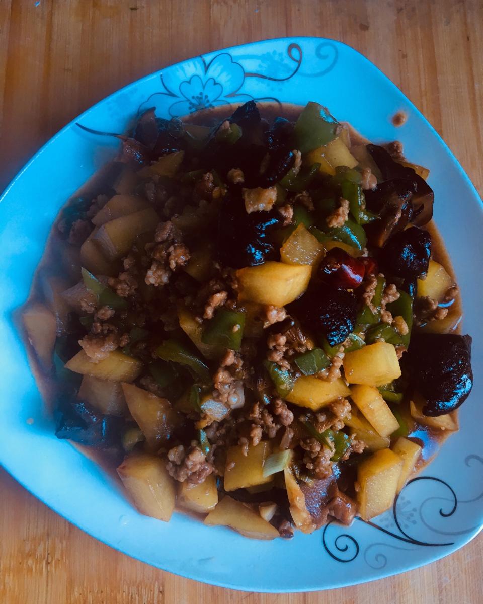 ㊙️香菇土豆肉沫拌饭❗️比外卖还好吃