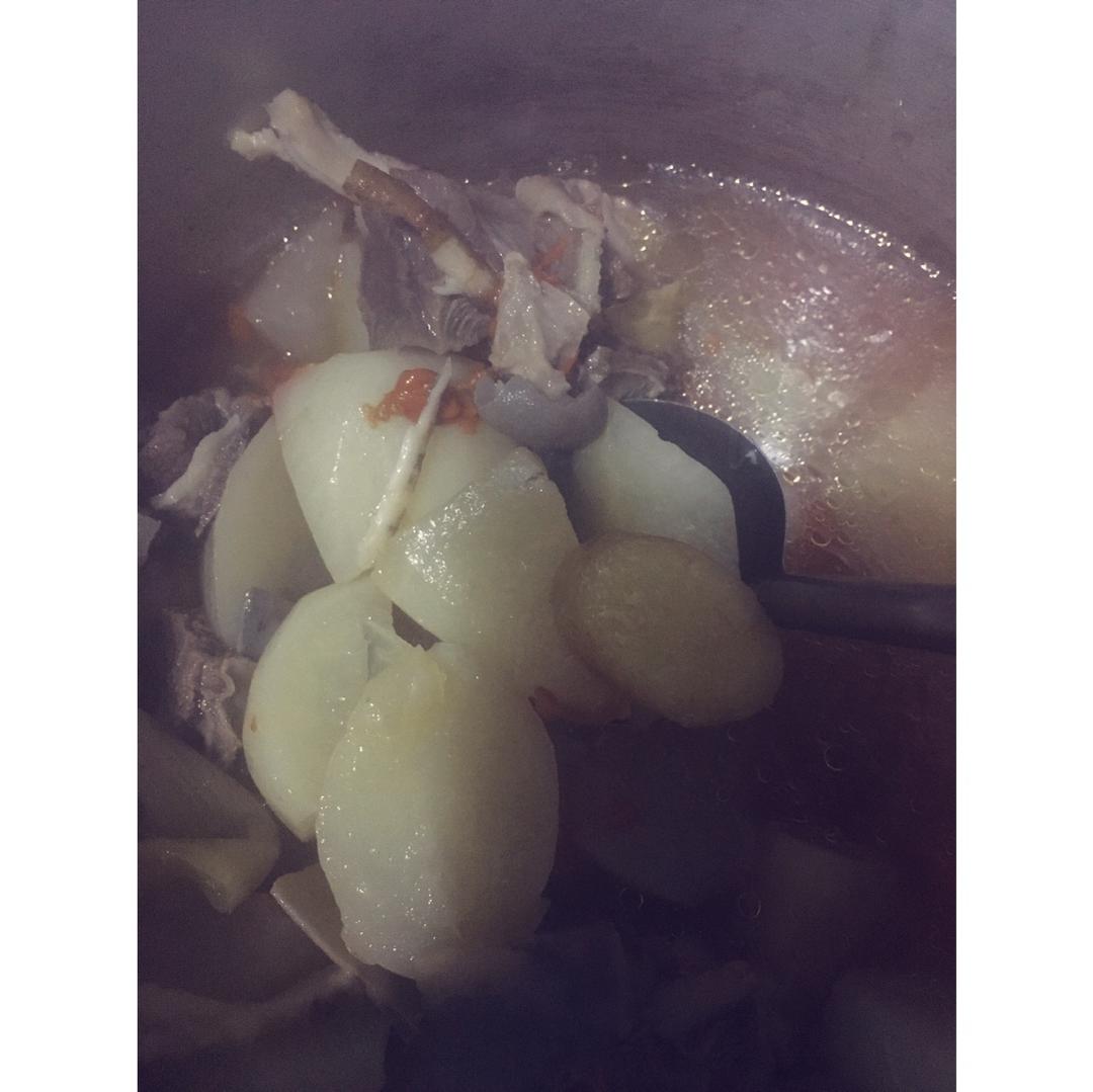 羊肉炖白萝卜