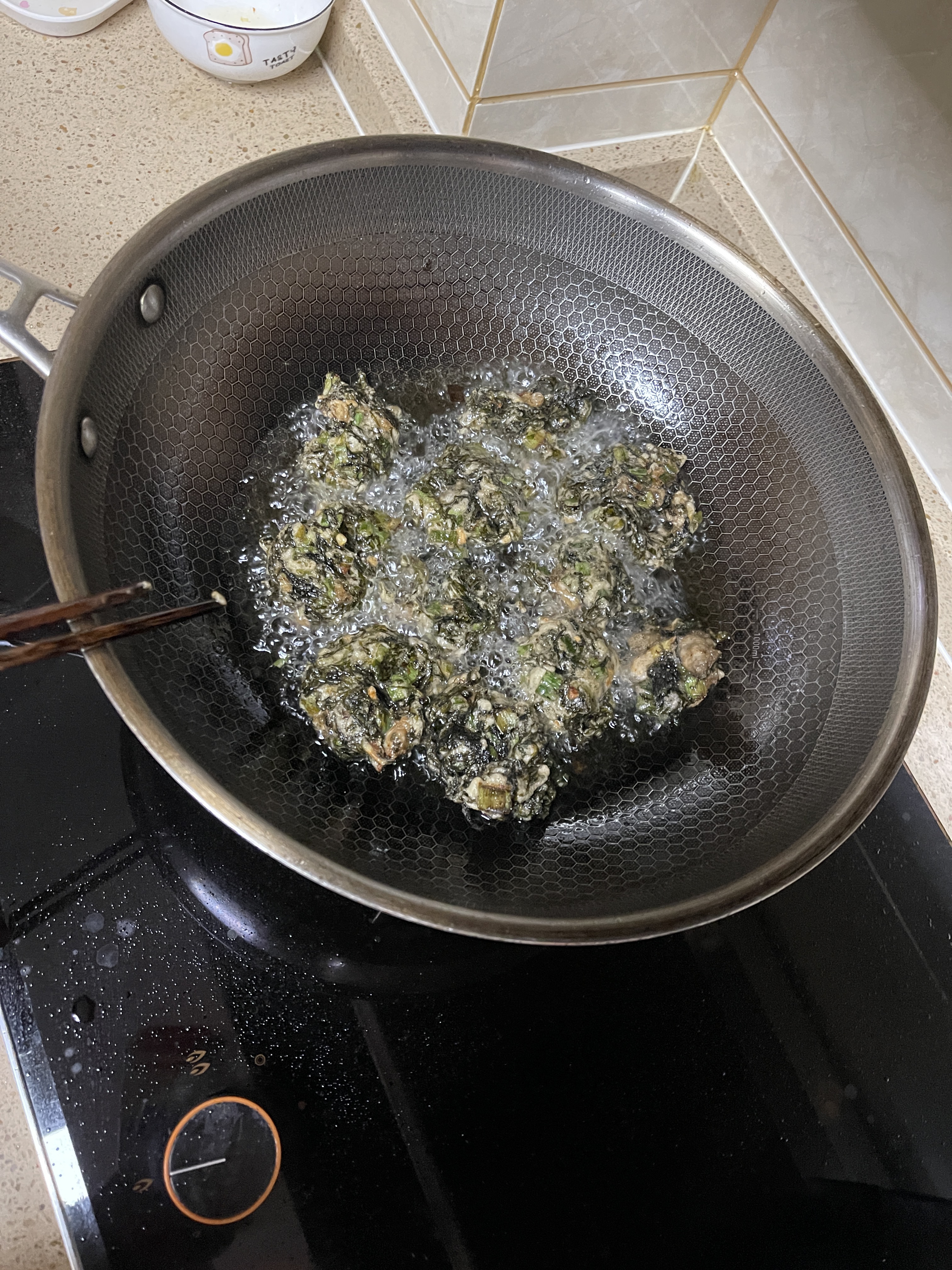 炸海蛎紫菜煎的做法