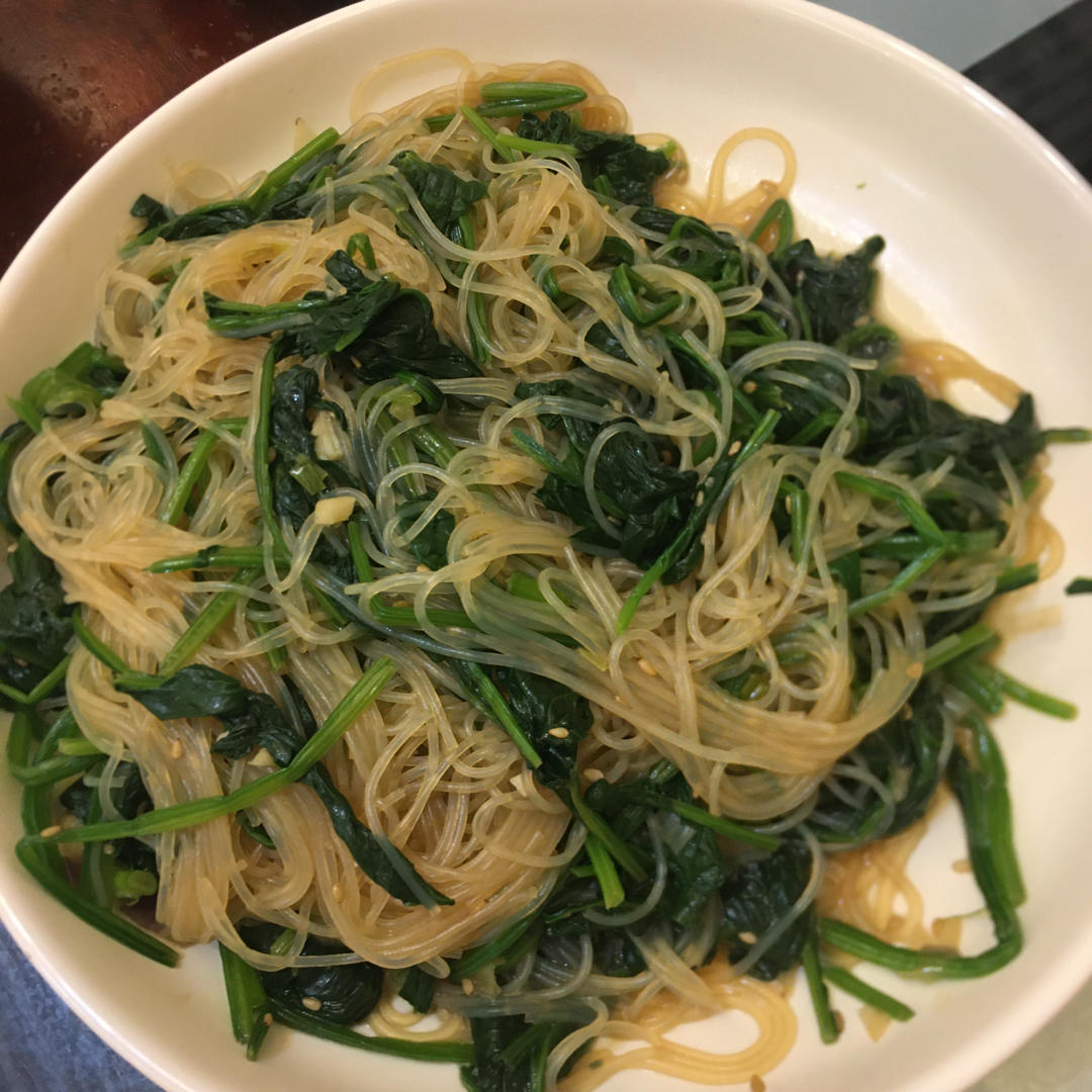 凉拌菠菜粉丝