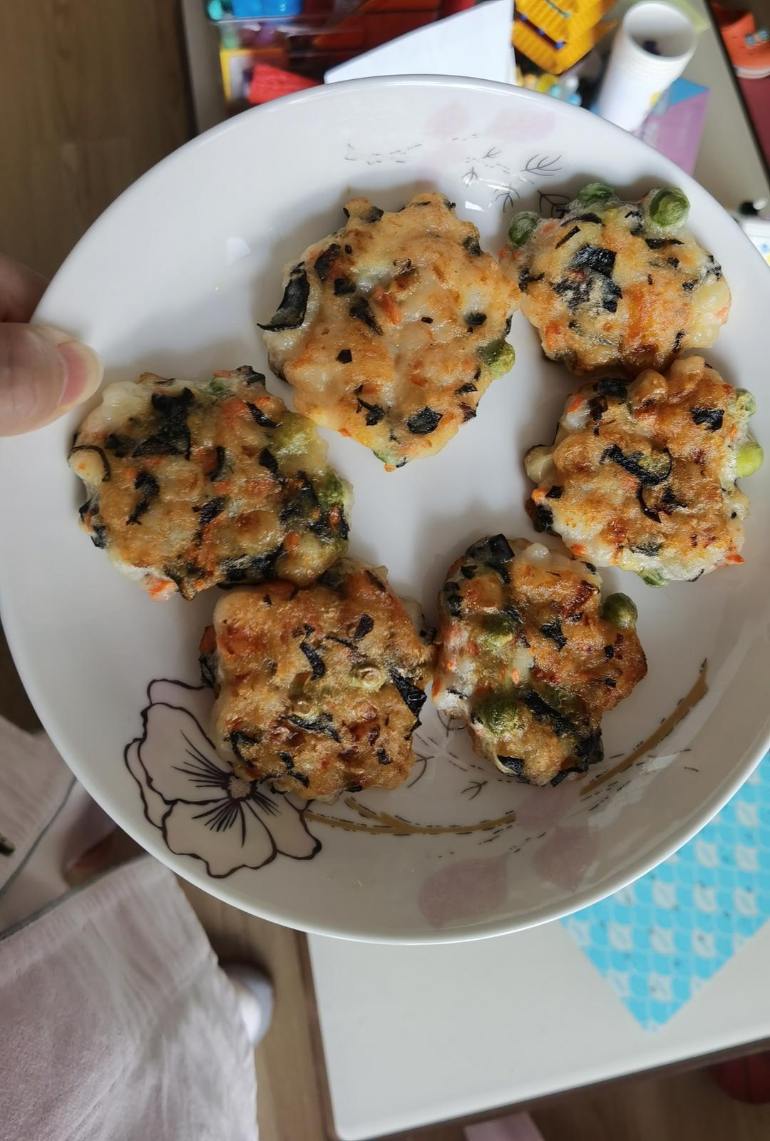 【女儿极力推荐】虾饼颗粒感玉米粒胡萝卜丁早餐搭档满口虾肉健身减脂蛋白质