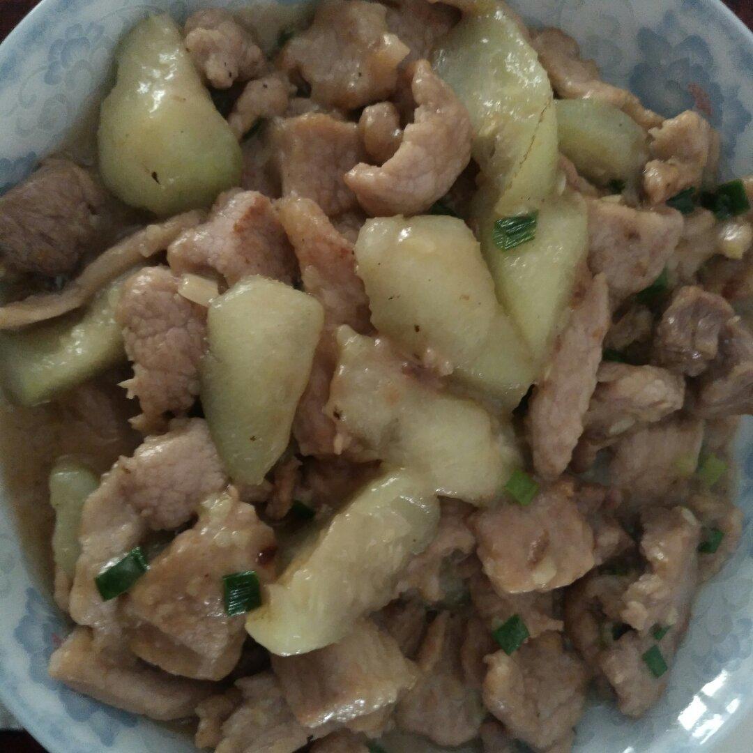 丝瓜炒瘦肉