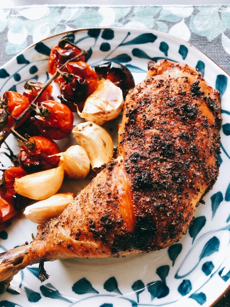 超简易快手的蒜香烤鸭腿