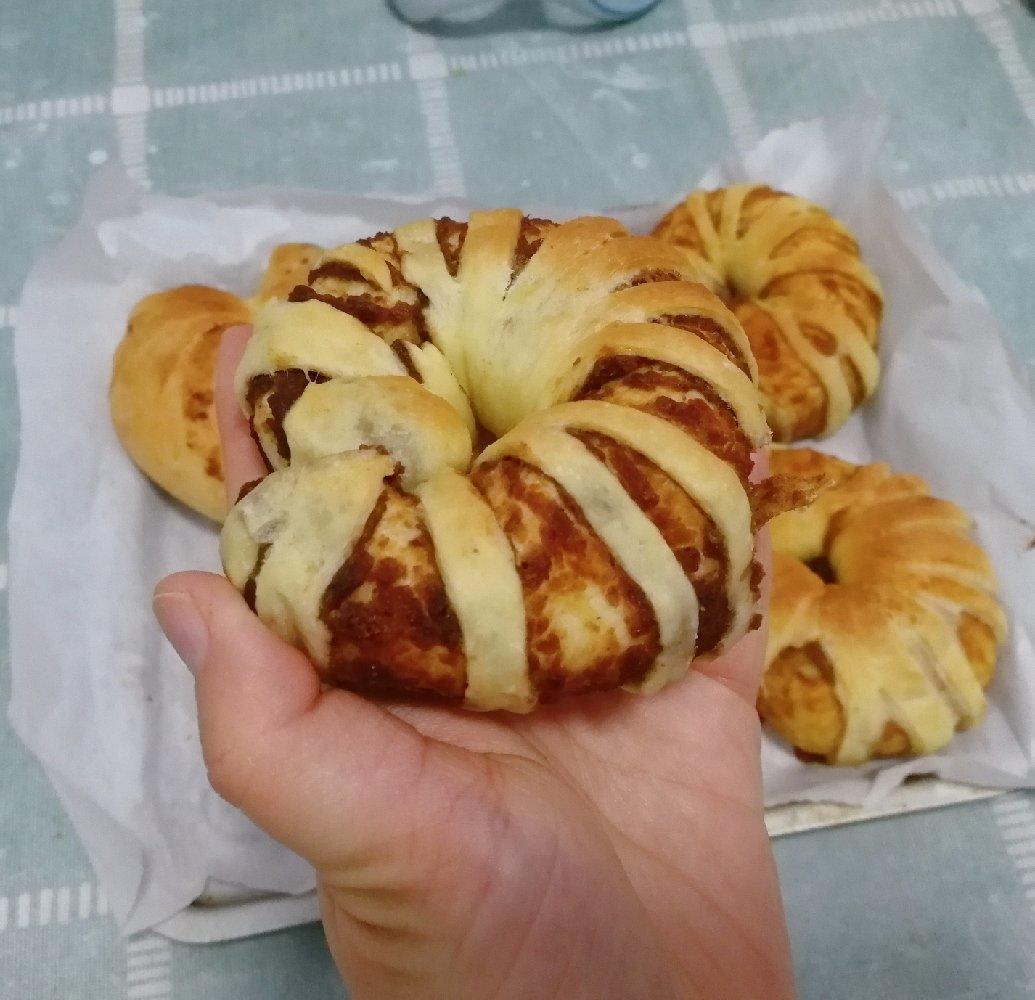 简单易学的红豆沙面包圈