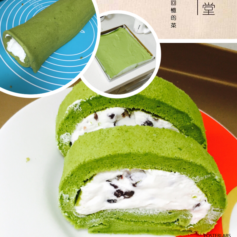 抹茶戚风蛋糕卷