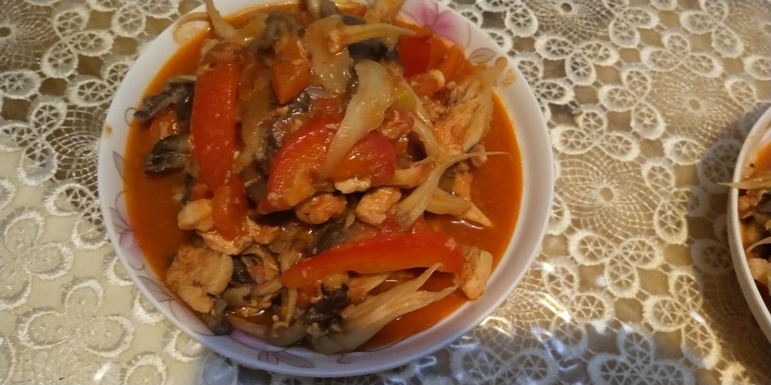 番茄蘑菇炒鸡胸肉