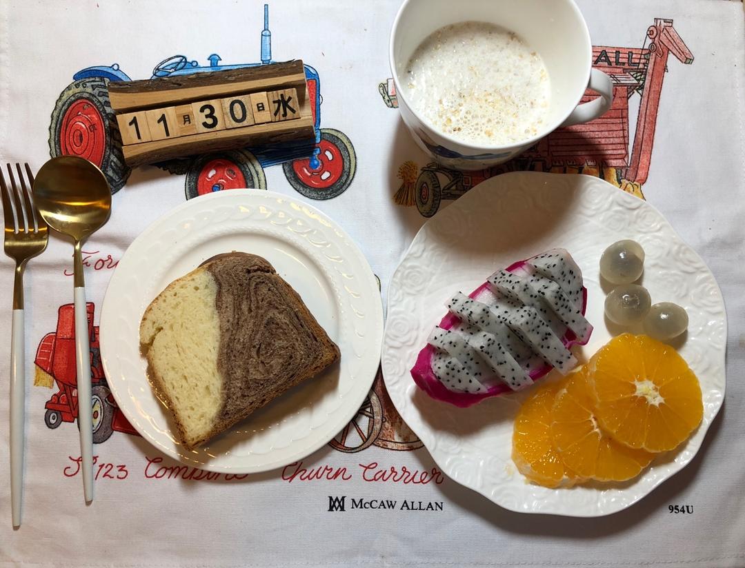 圣诞风双色奶酪吐司~冷藏发酵