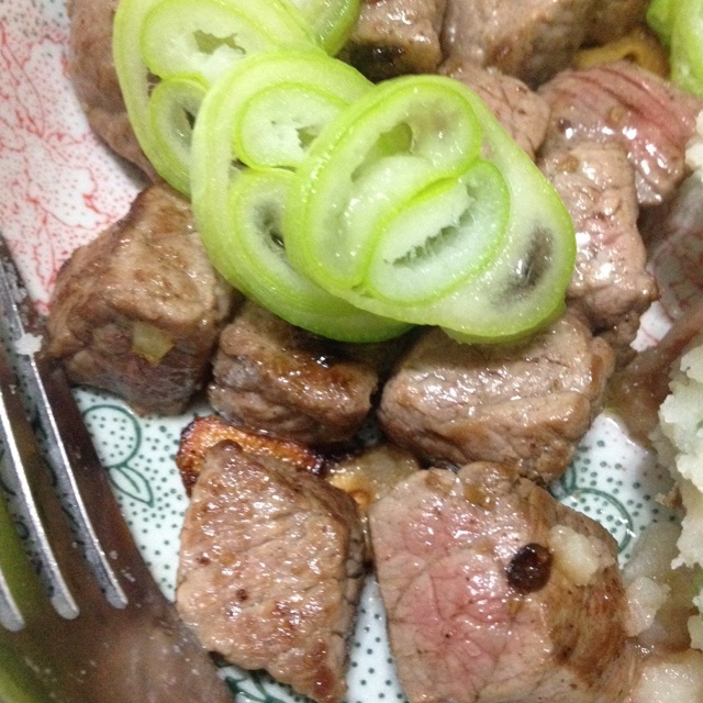 蒜香牛肉粒