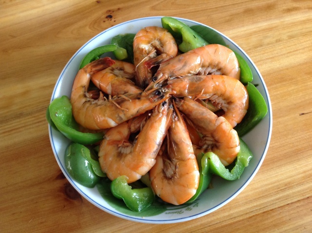 青椒炒虾