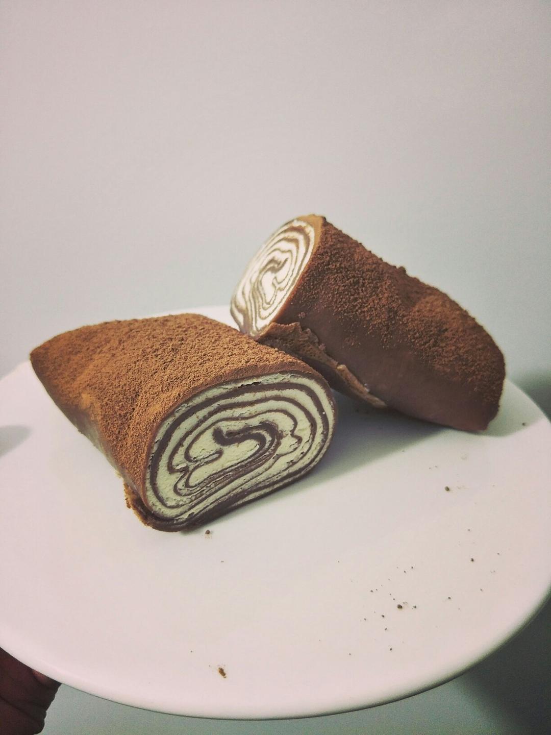 网红食谱│抹茶毛巾卷