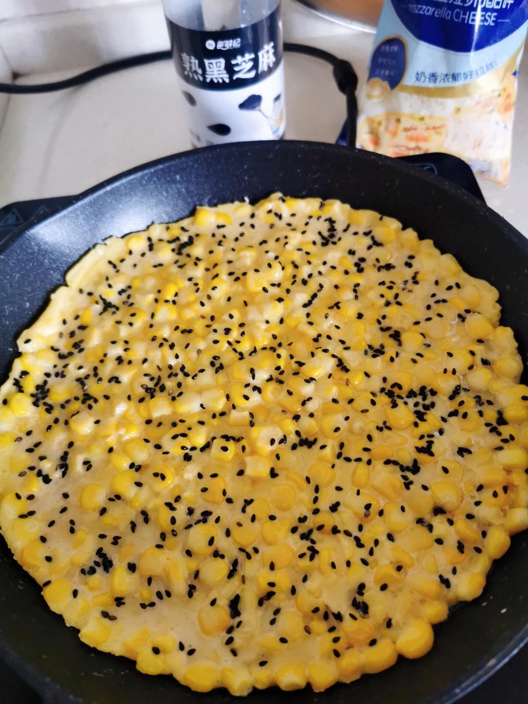 🌈第8道快手低卡早餐✨香甜软糯的奶香玉米烙✅