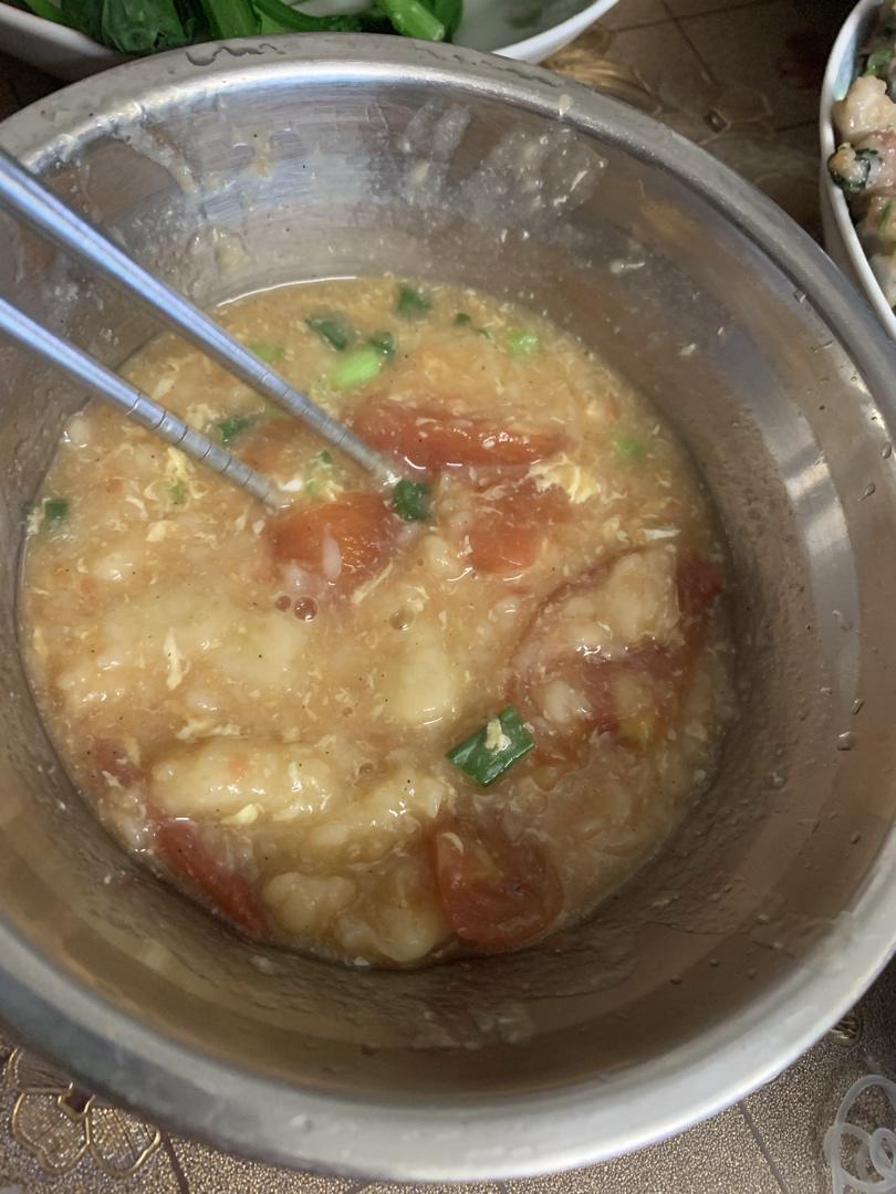 西红柿鸡蛋疙瘩汤