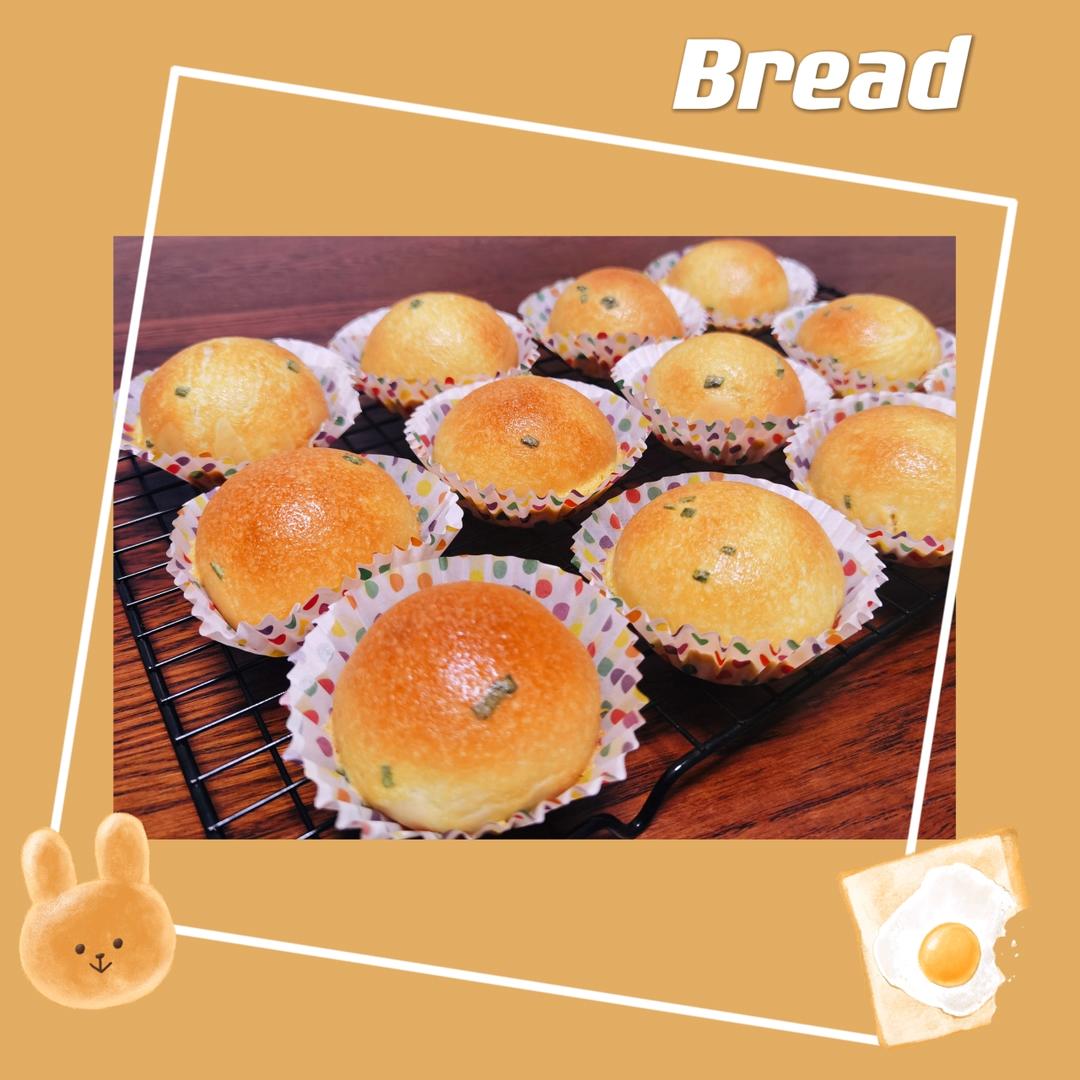 一口一个‼️会拉丝的🔥香葱墨西哥肉松mini面包