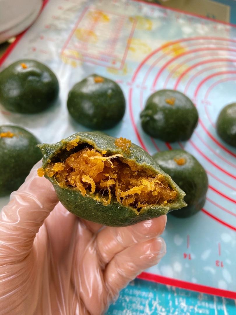 《Tinrry+》咸蛋黄肉松青团+红豆沙青团