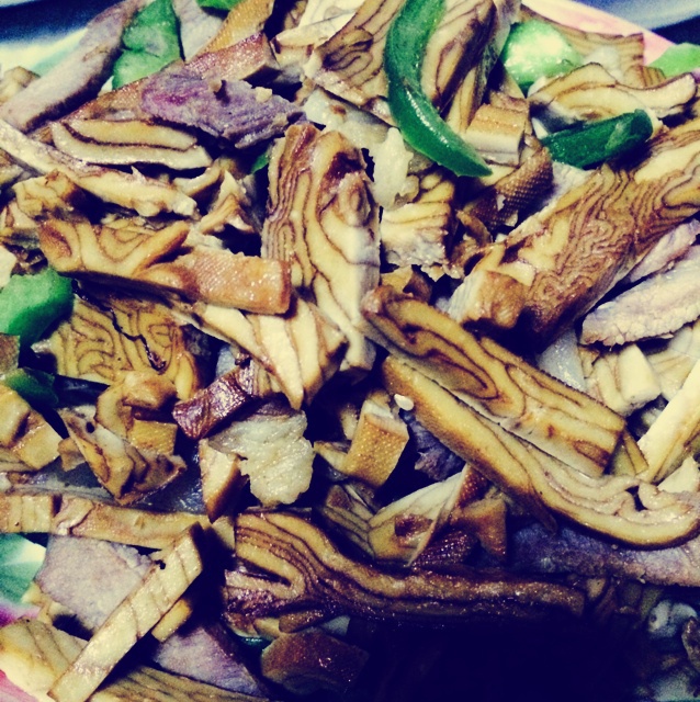 青椒香干肉丝