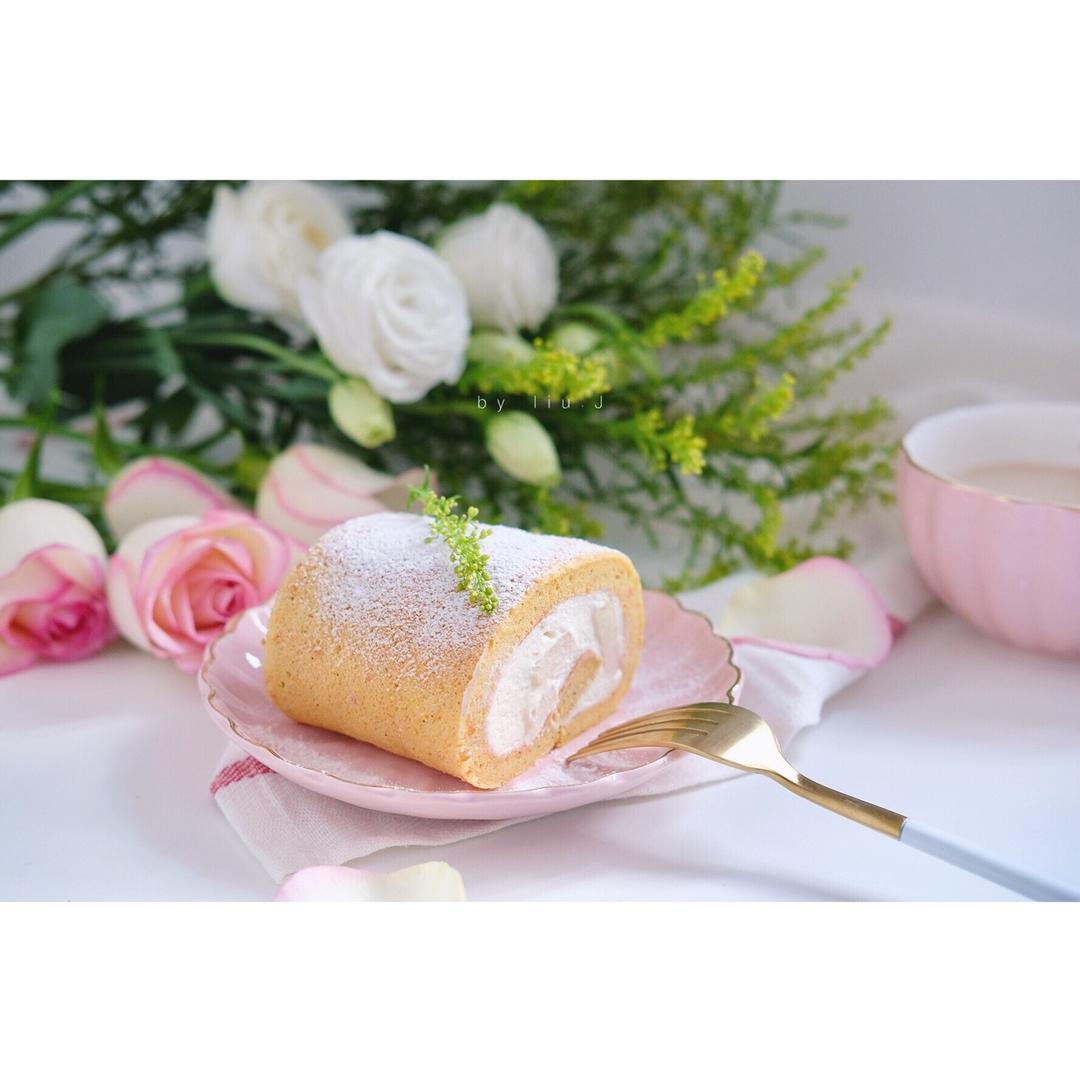 粉嫩水蜜桃蛋糕卷—摩飞厨师机