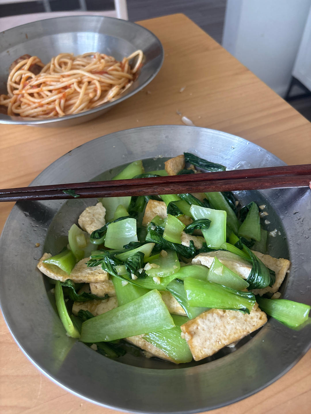 菠菜炒豆腐