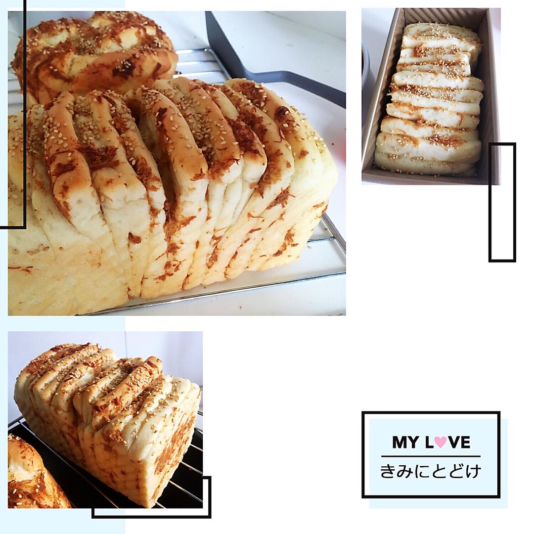 手撕千层肉松面包