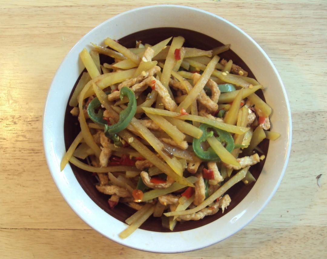 辣炒土豆瘦肉丝的做法