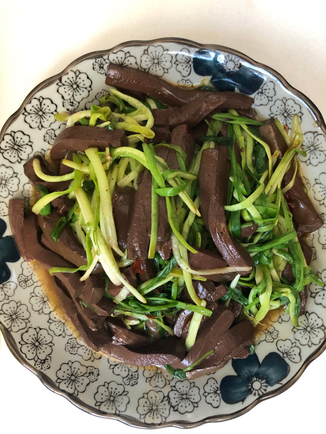 家常炒鸭血
