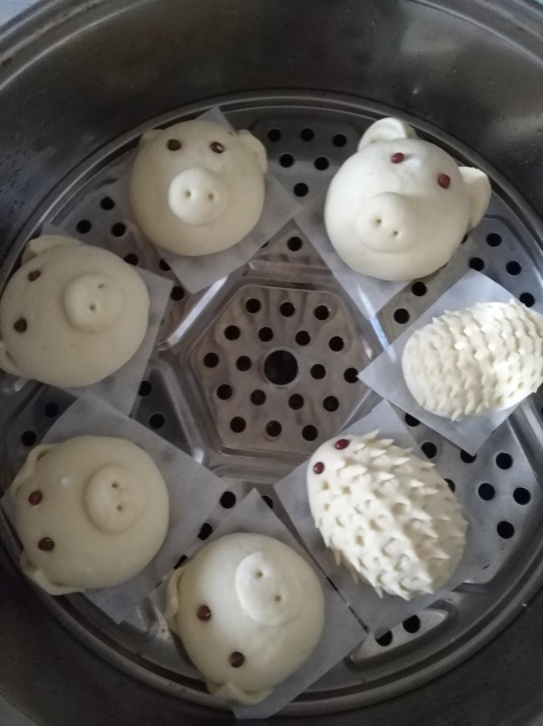 小猪豆沙包