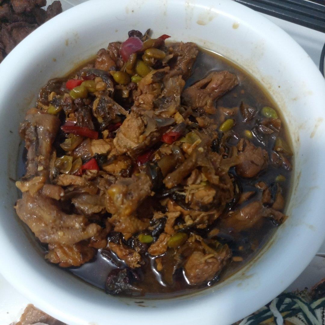毛豆烧鸡