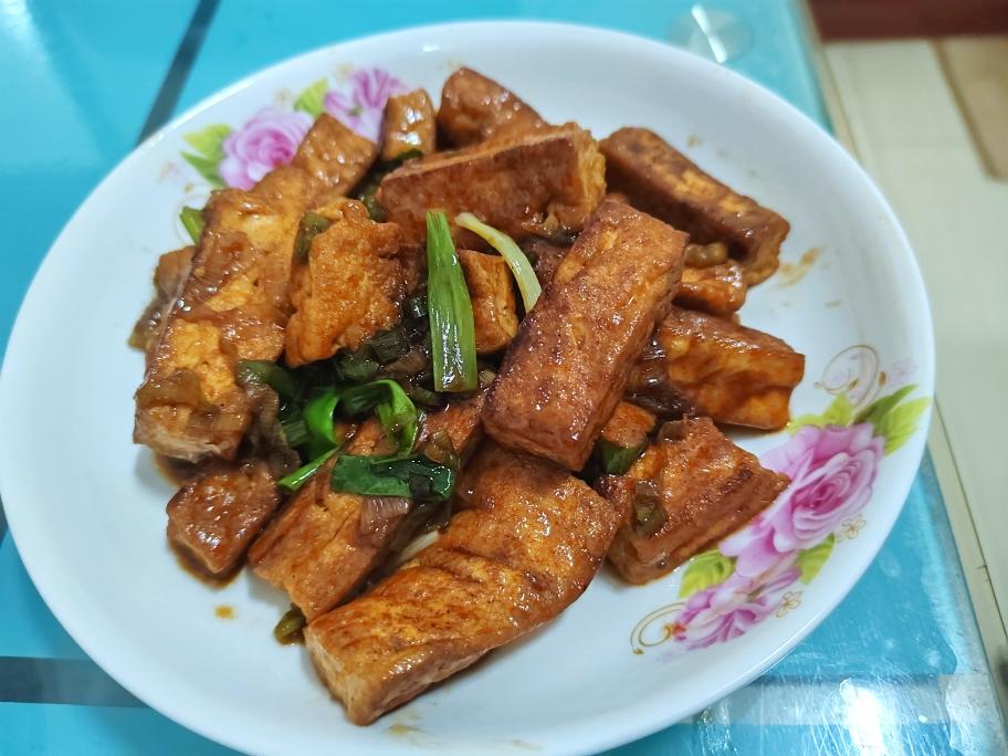 葱烧豆腐