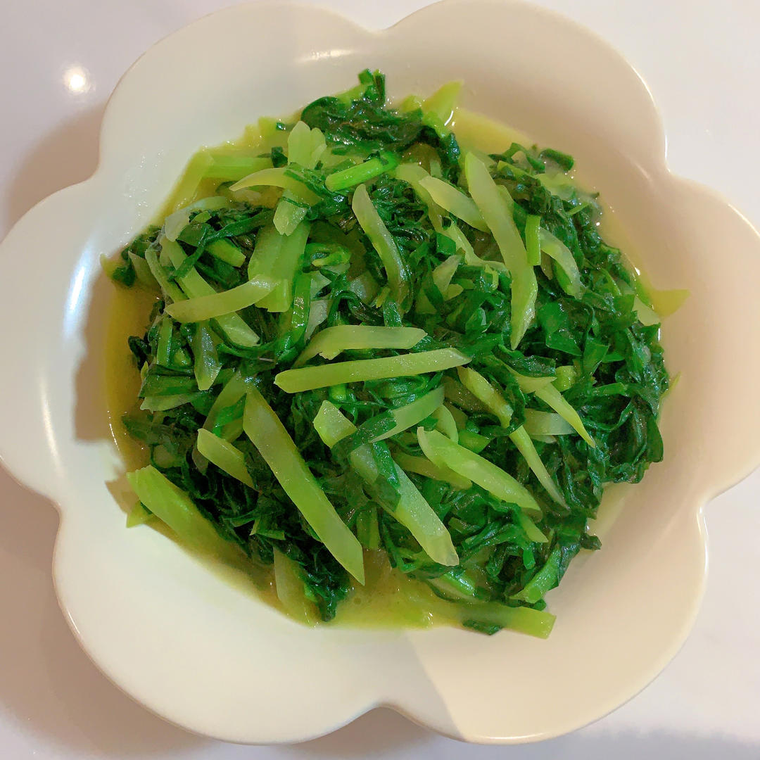 莴笋炒韭菜