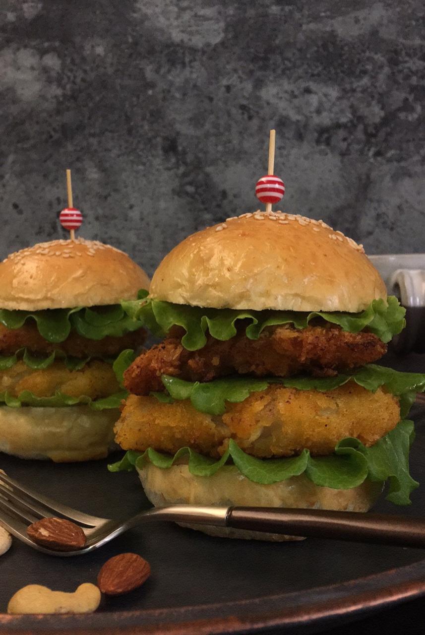 李木木木做的花生霸王双层汉堡-kfc新款