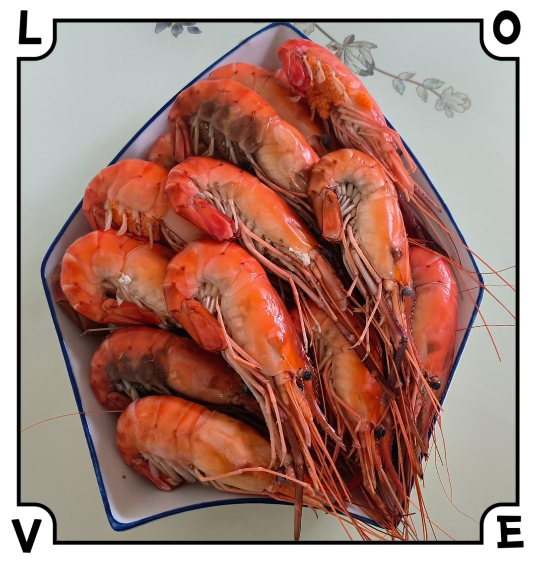 百吃不厌的白灼罗氏虾🦐
