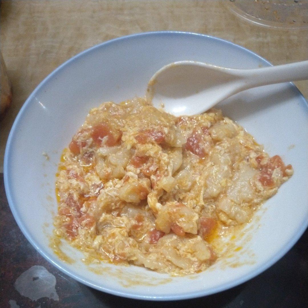 番茄鸡蛋疙瘩汤