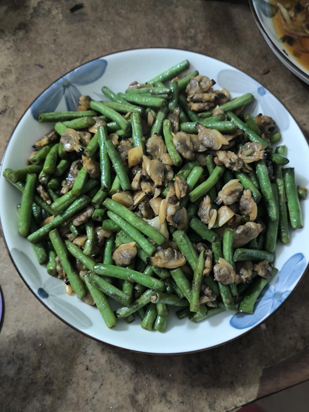 超简单鲜美四季豆炒蛤蜊肉