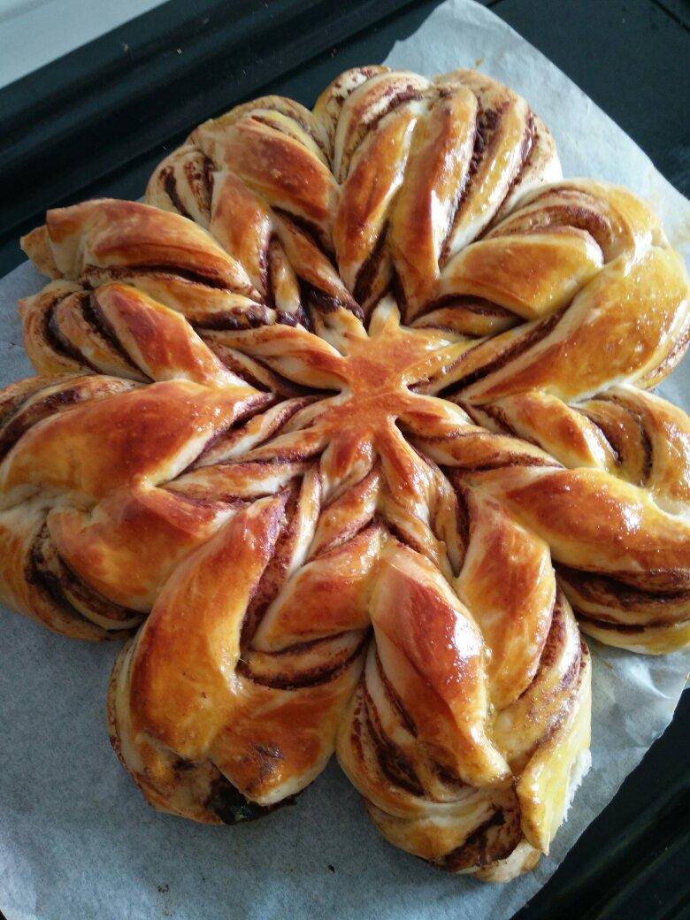 皇冠花朵面包（面包机版和面）