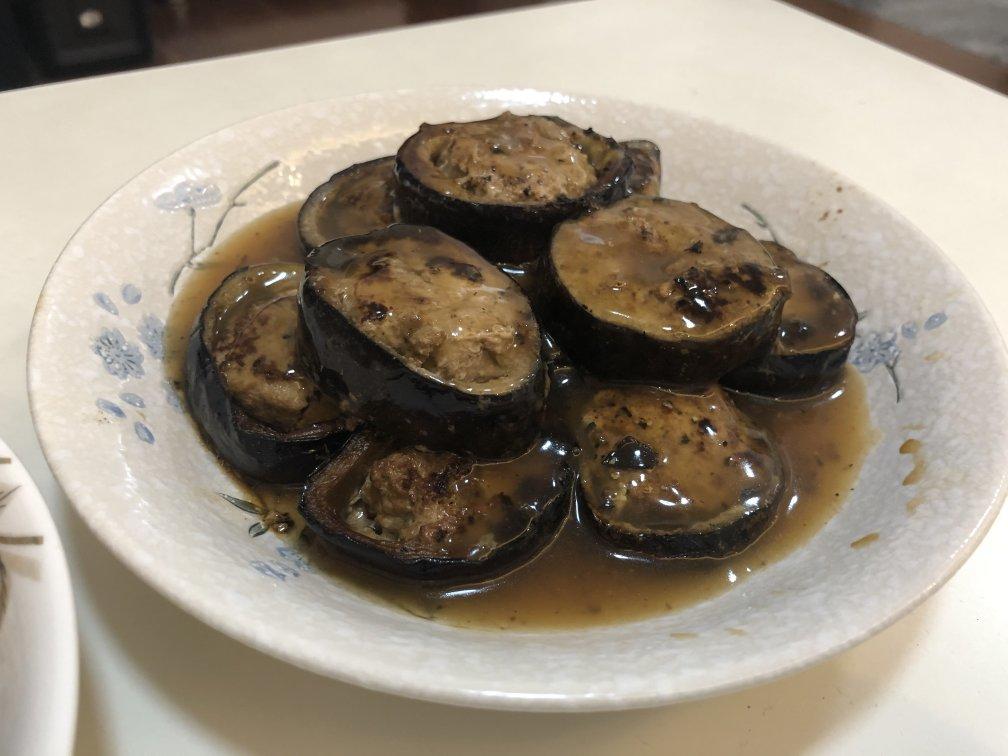 茄子花式新吃法香煎茄饼