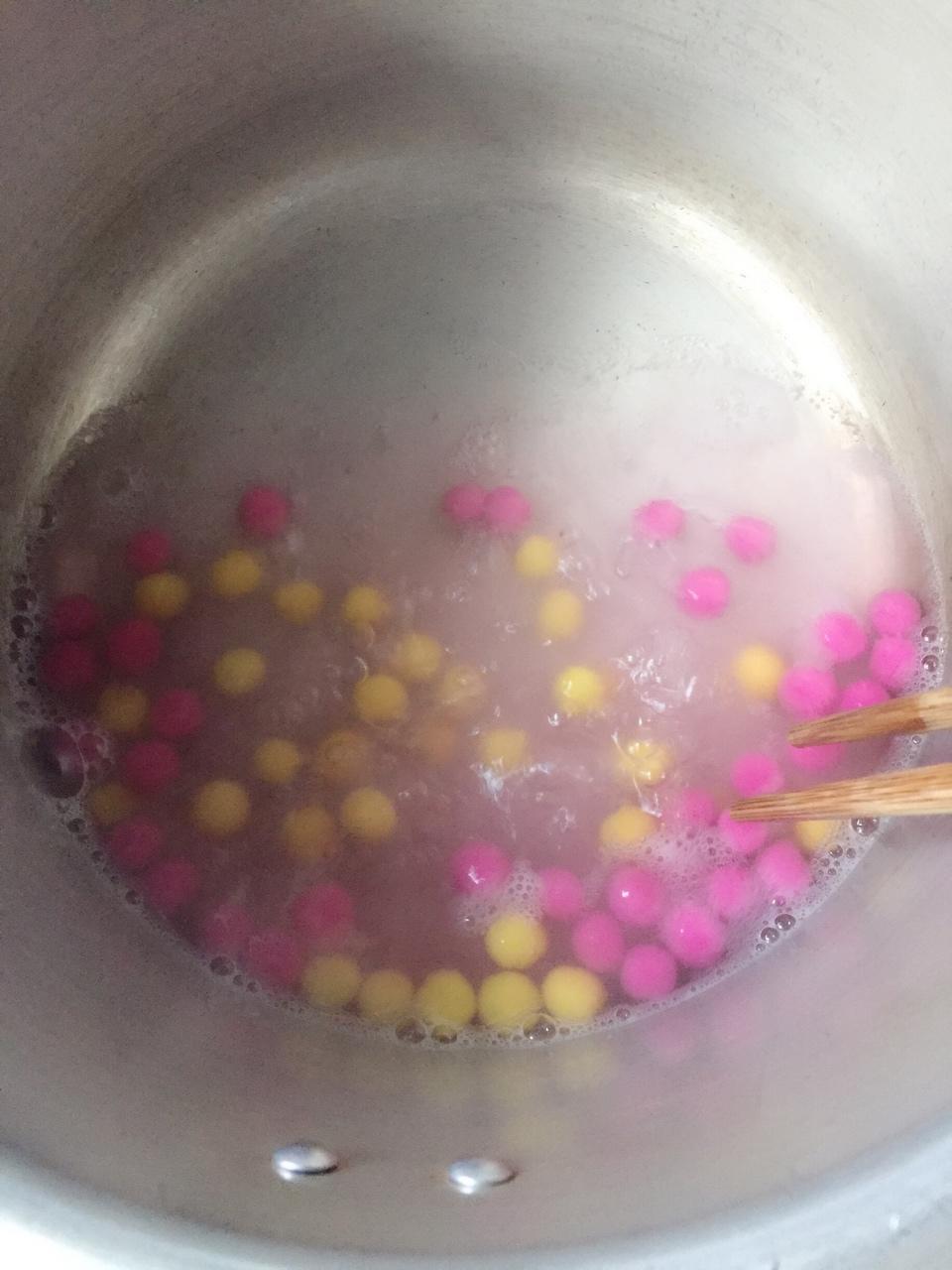 【幻彩小圆子】天然食材做彩色糯米丸